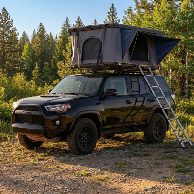 Wholesale Aluminum Alloy Hard Shell Roof Tent - 4x4 Waterproof 2-3 Person Four-Season Rooftop Tent